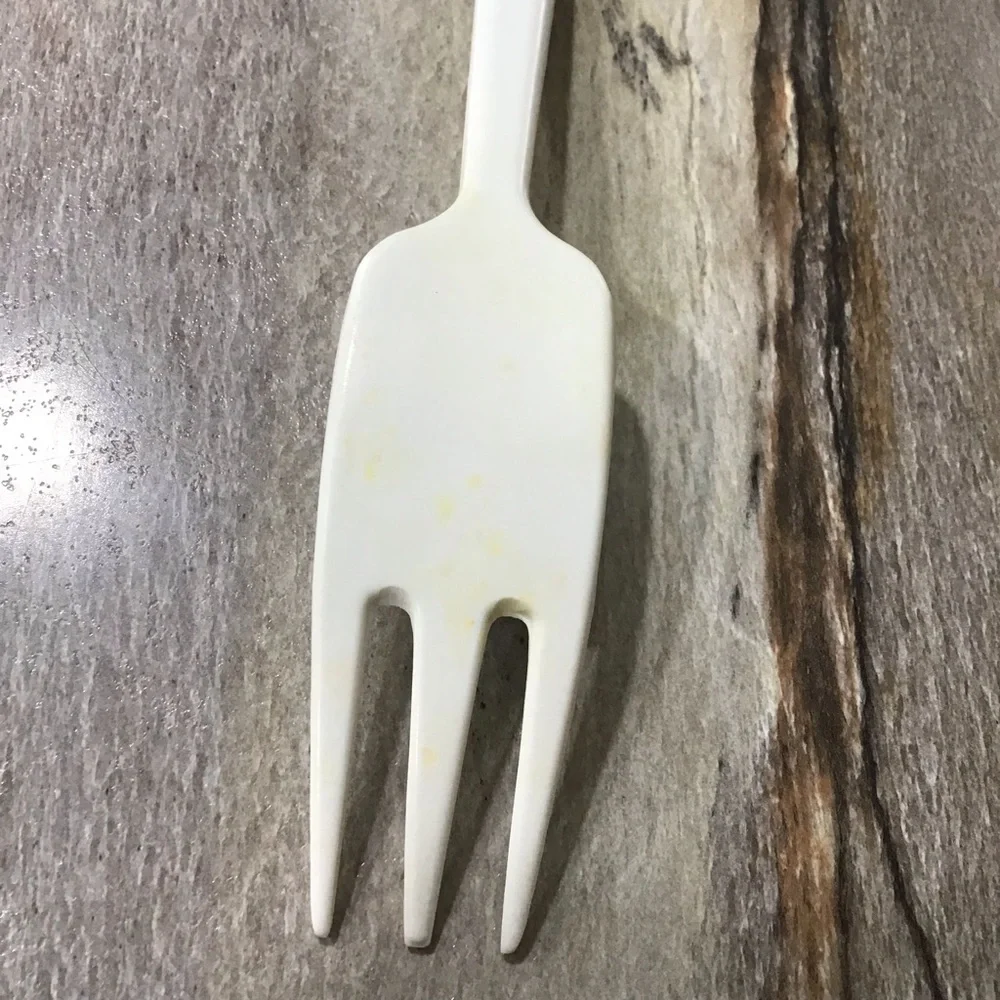 Vintage Melamine Serving Fork Fruit Handle 13” Long Kitchen Utensil #9187